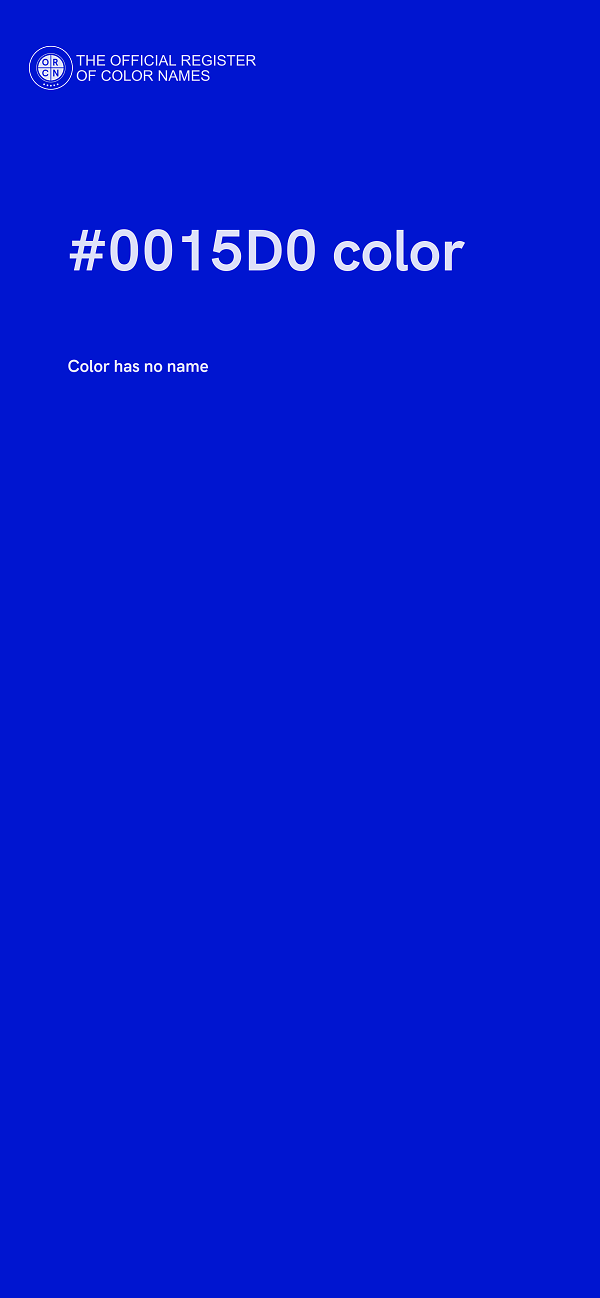 #0015D0 color image