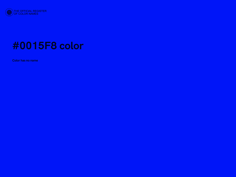 #0015F8 color image