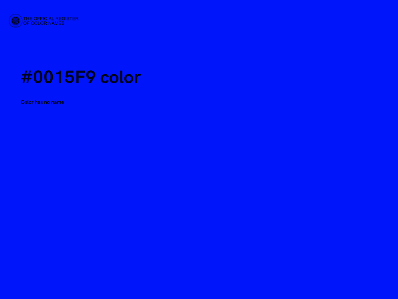 #0015F9 color image