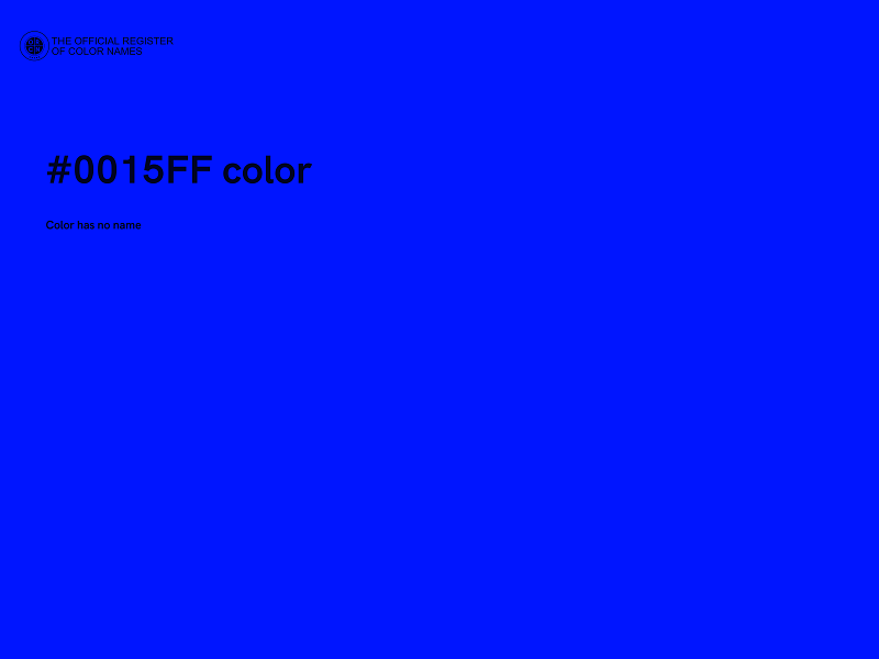 #0015FF color image