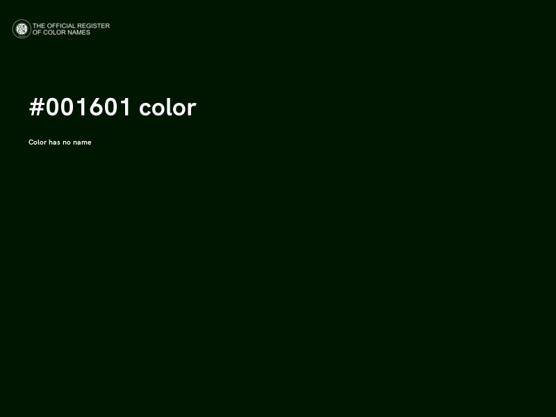 #001601 color image