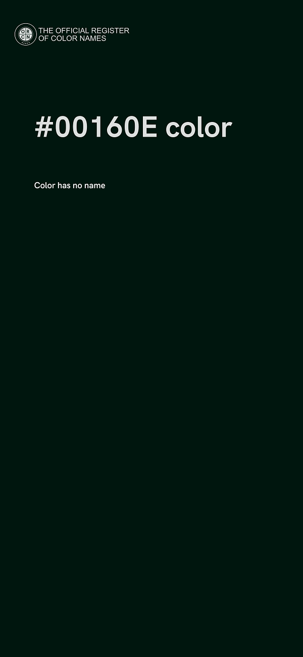 #00160E color image