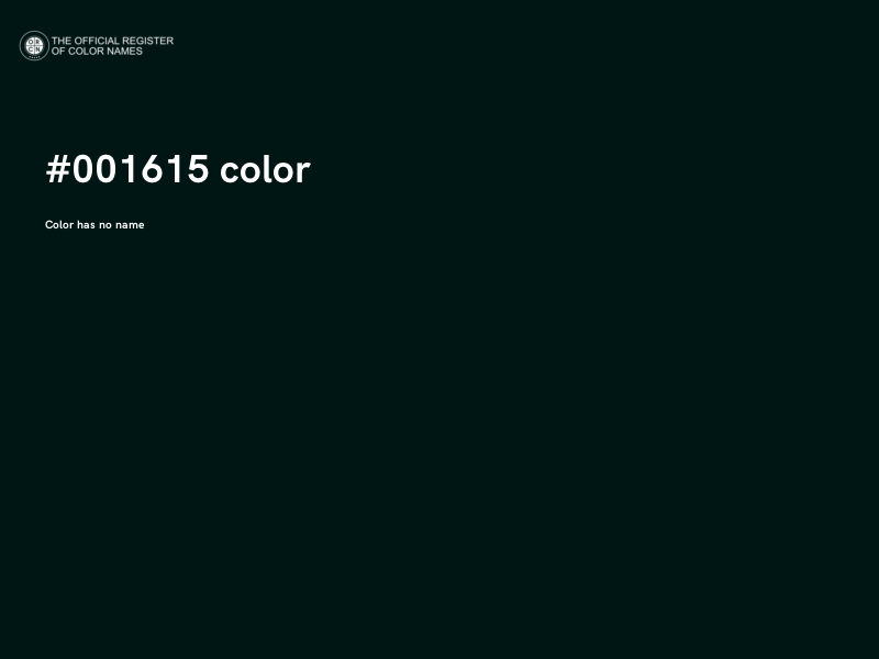 #001615 color image