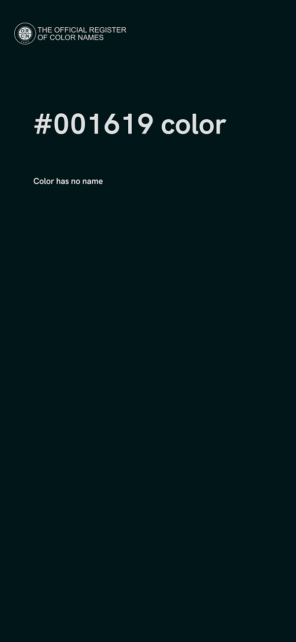 #001619 color image