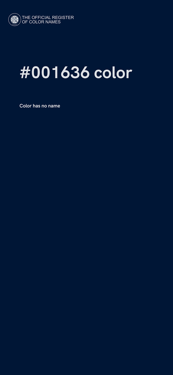 #001636 color image