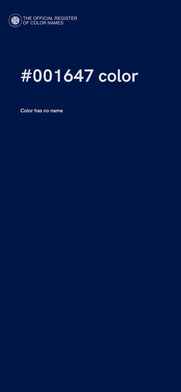 #001647 color image
