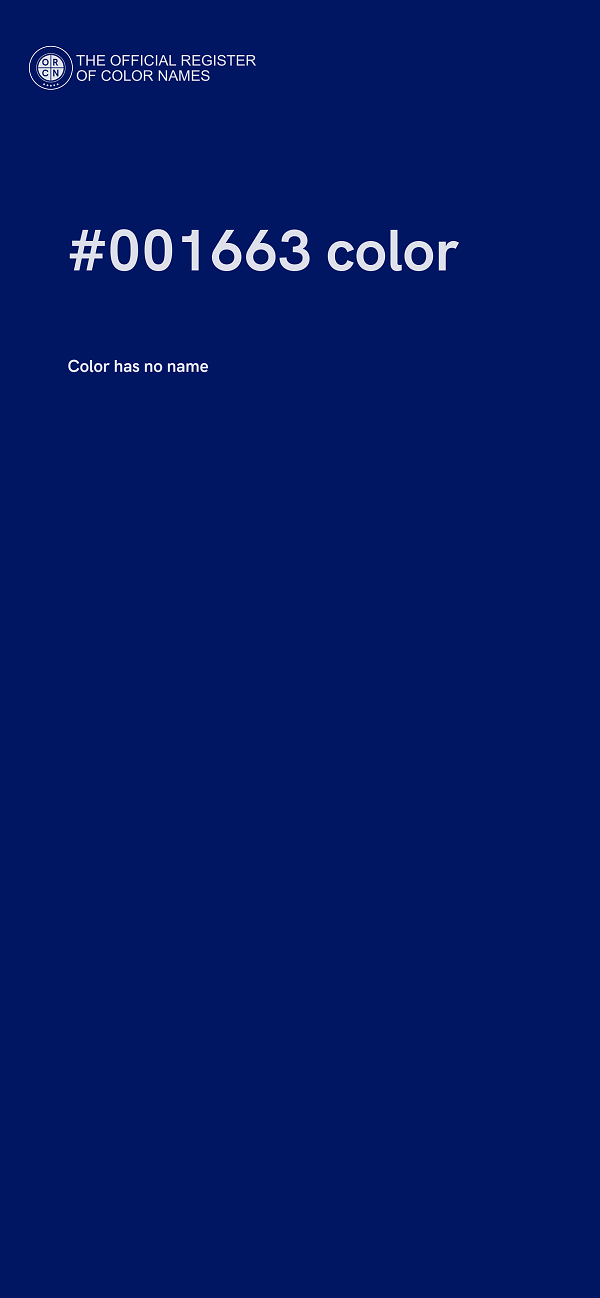 #001663 color image