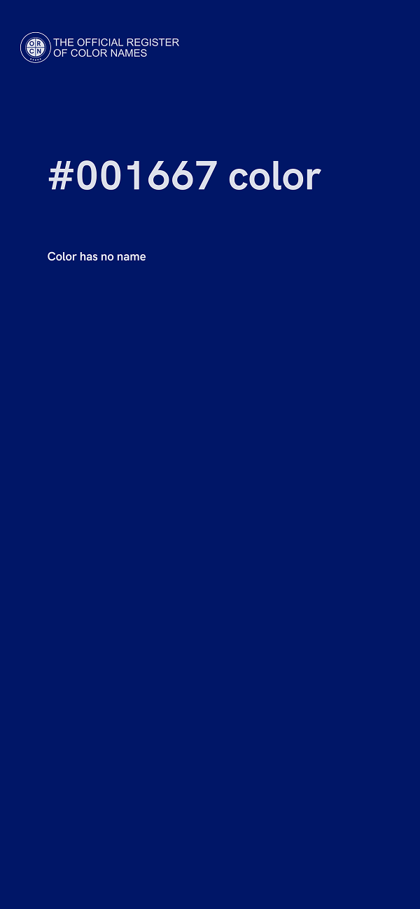 #001667 color image