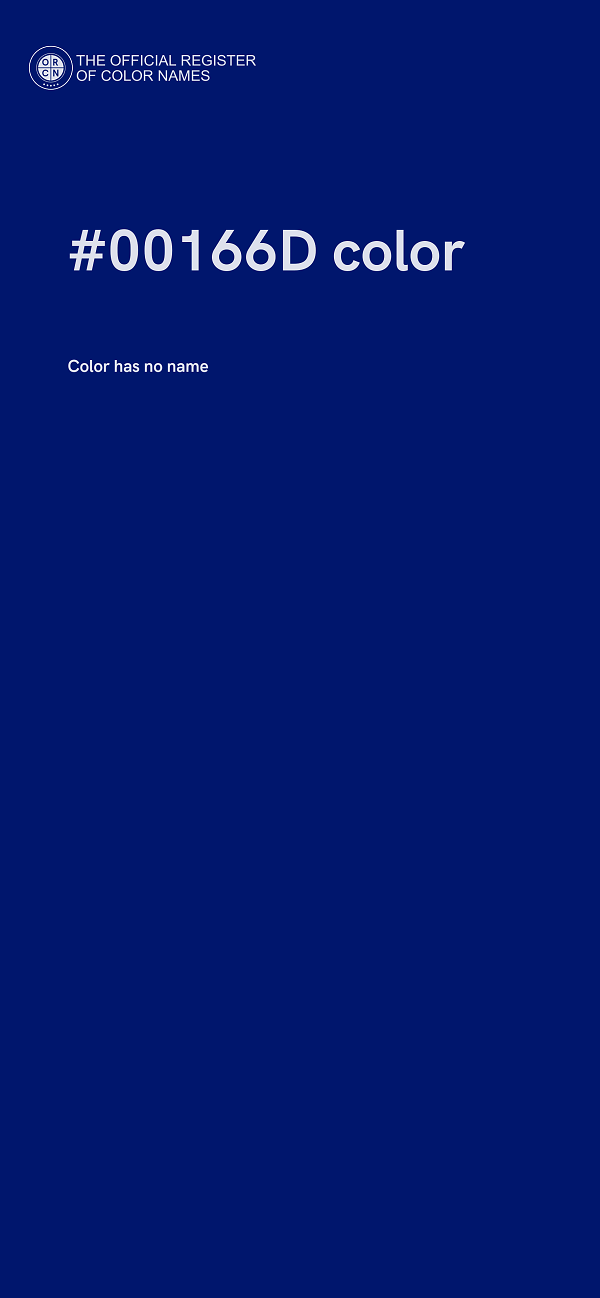 #00166D color image