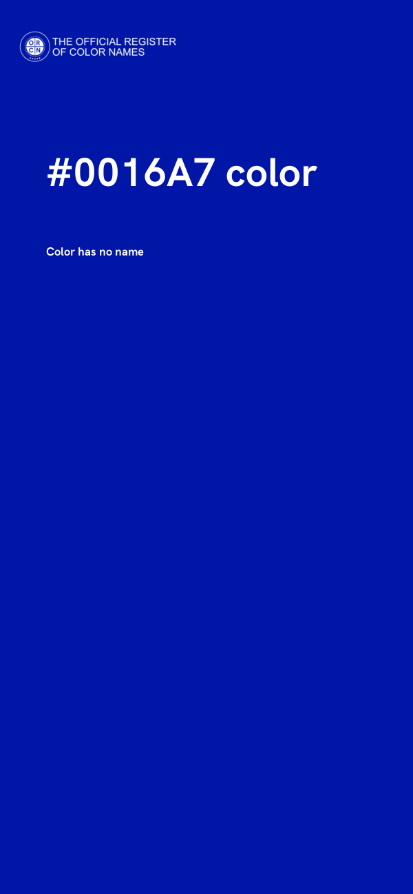 #0016A7 color image
