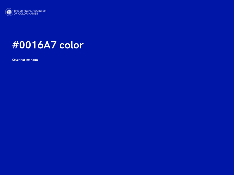 #0016A7 color image
