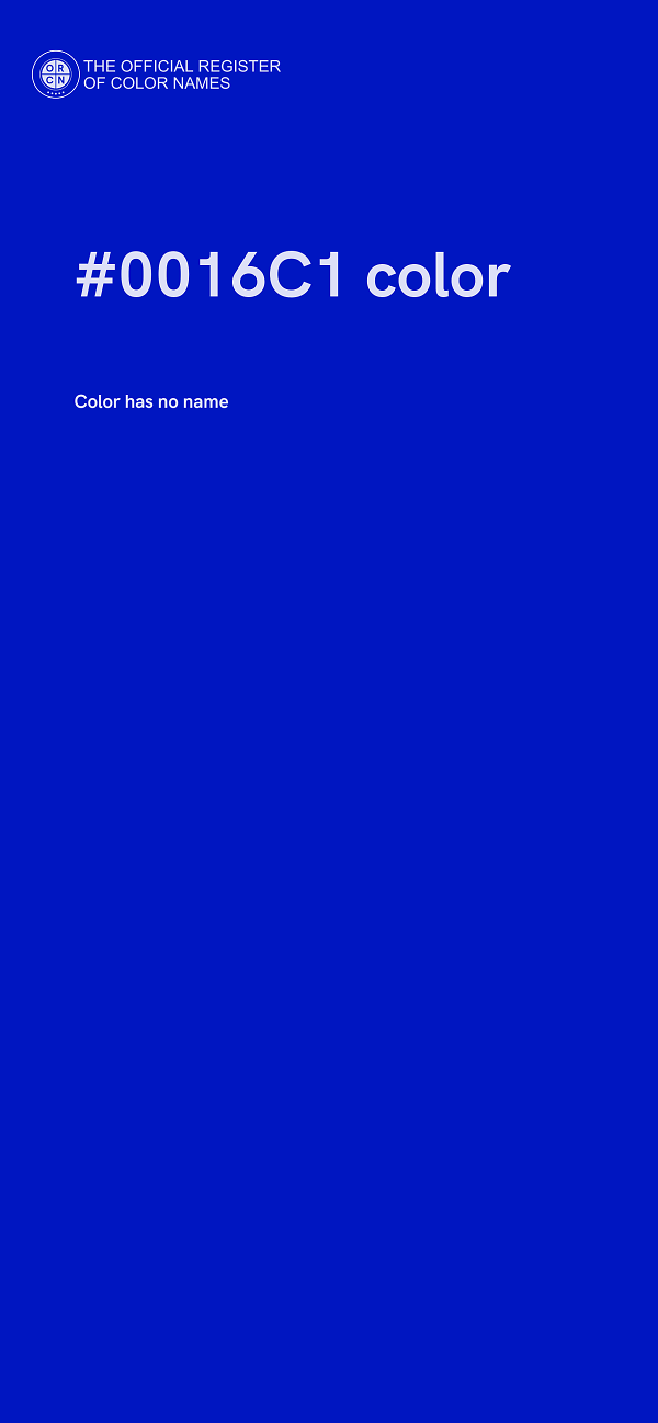#0016C1 color image