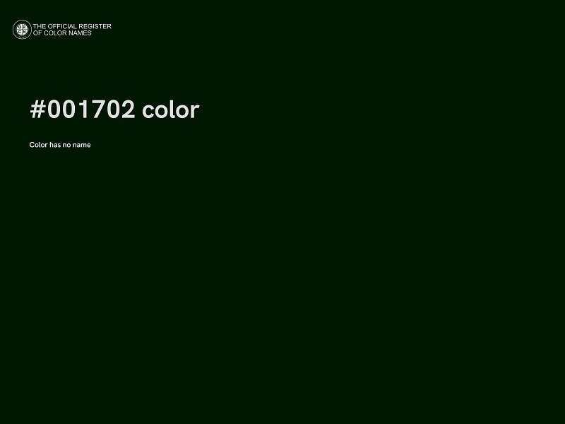 #001702 color image