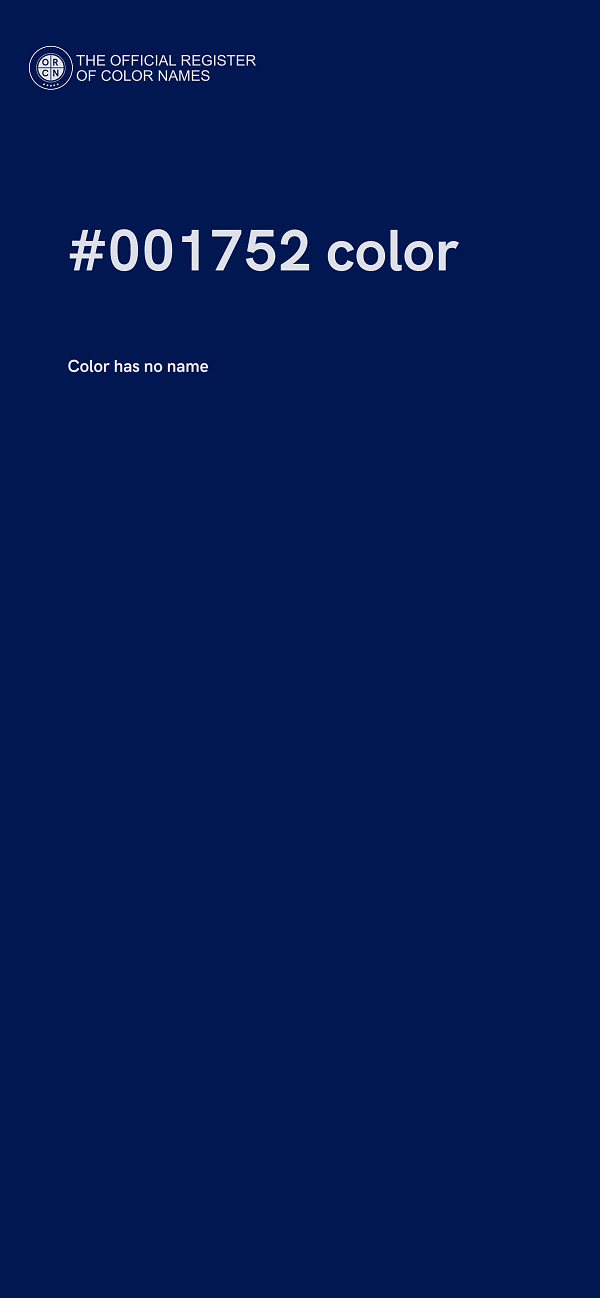 #001752 color image