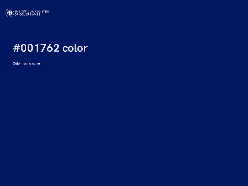 #001762 color image