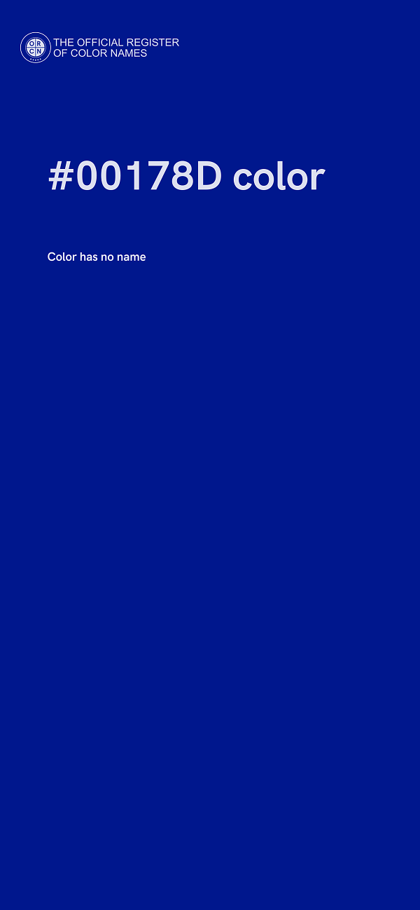 #00178D color image