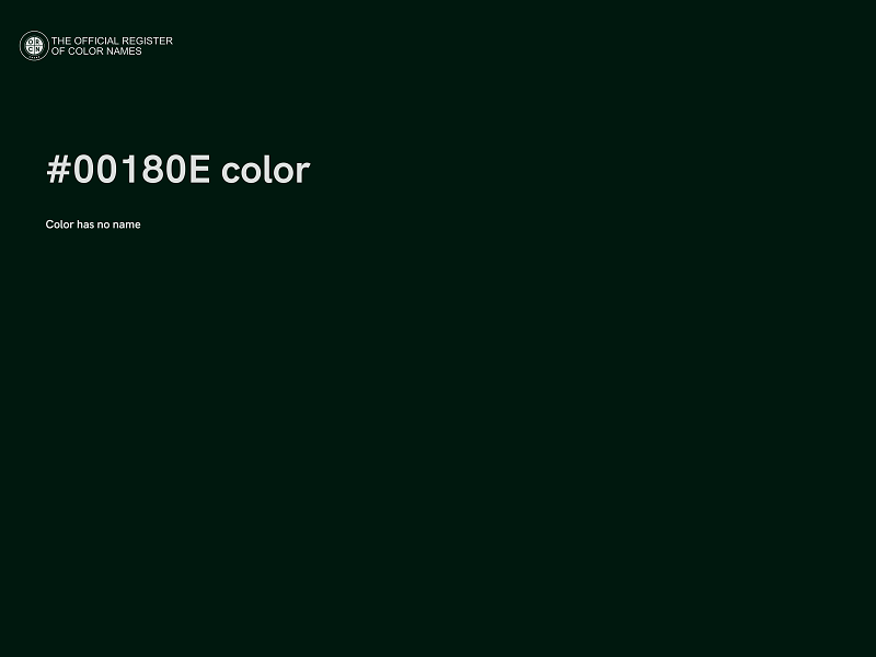 #00180E color image