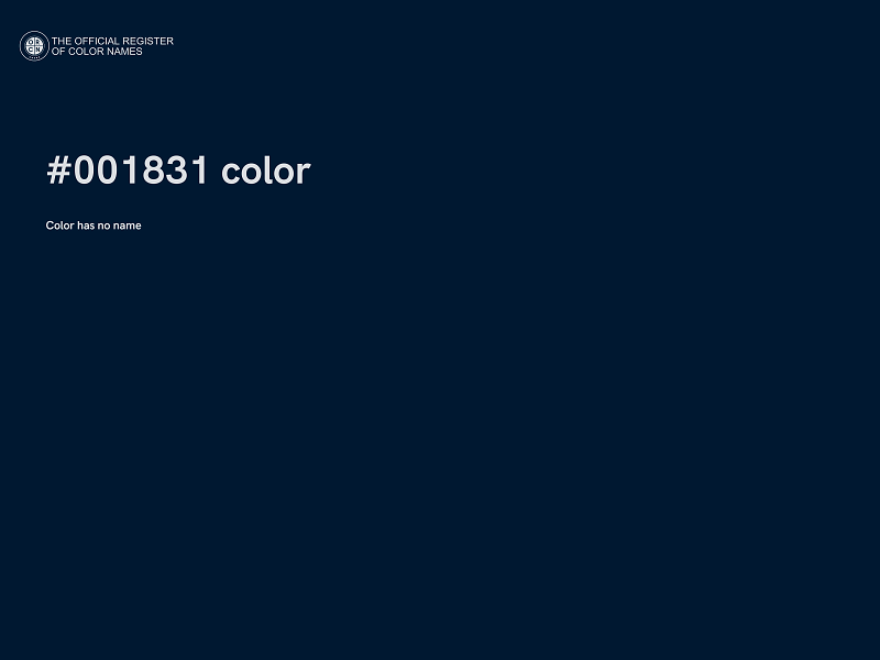 #001831 color image