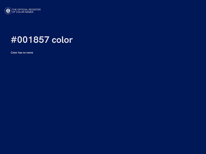 #001857 color image