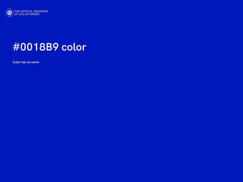#0018B9 color image