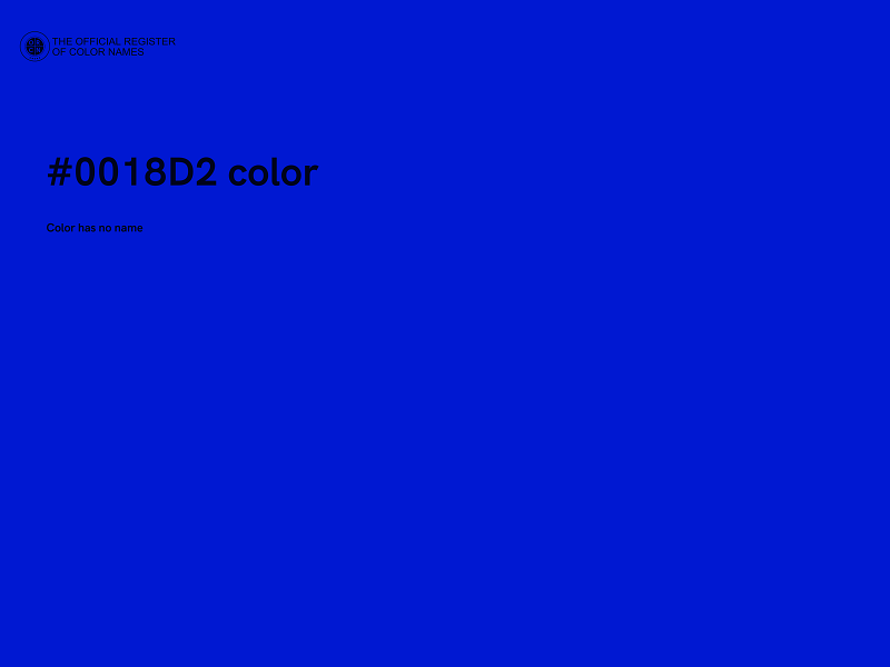 #0018D2 color image