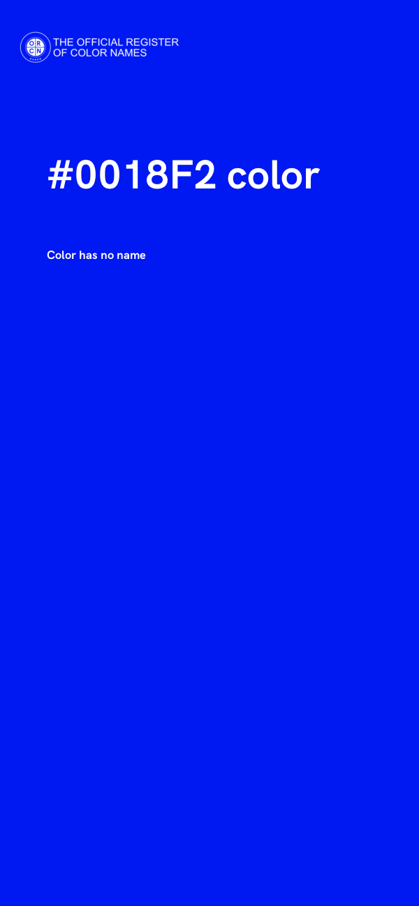 #0018F2 color image