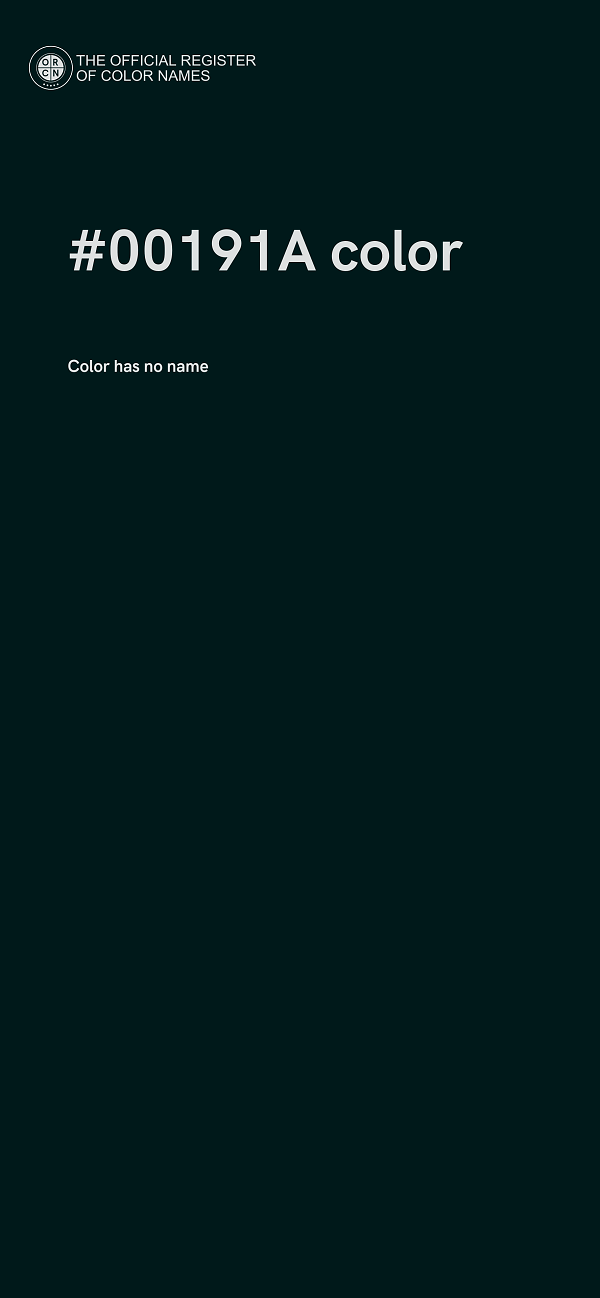#00191A color image