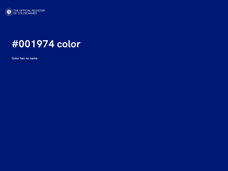 #001974 color image