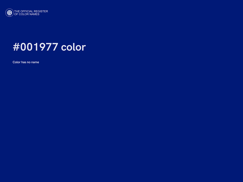 #001977 color image