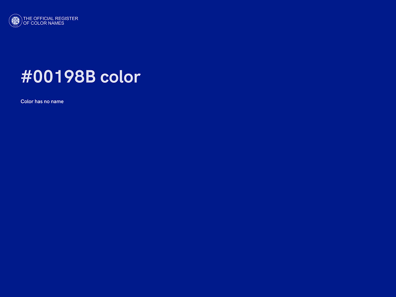 #00198B color image