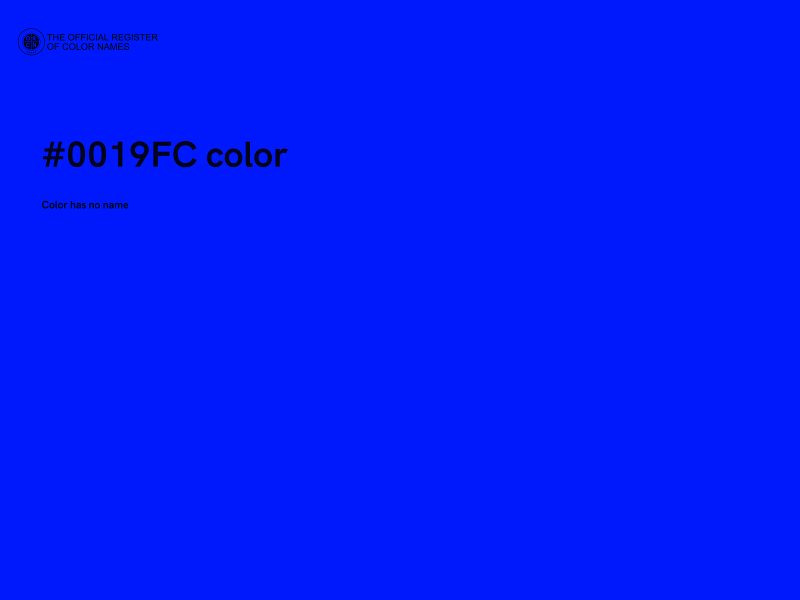 #0019FC color image