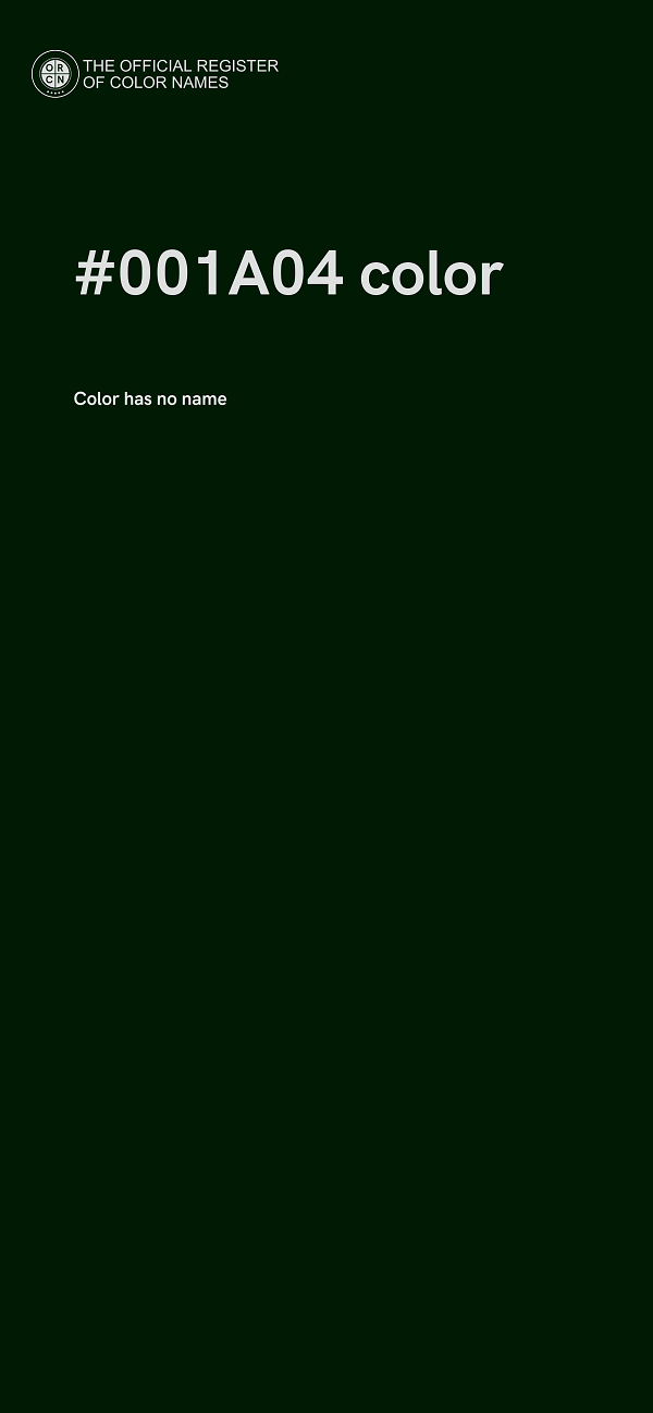#001A04 color image