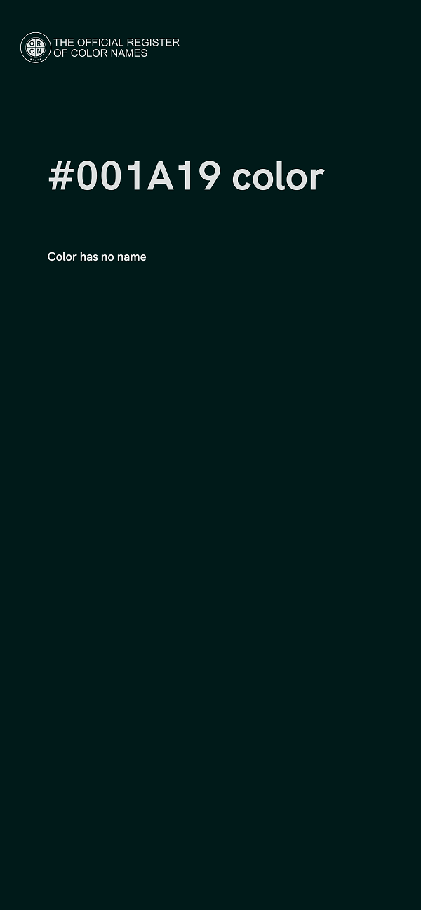#001A19 color image