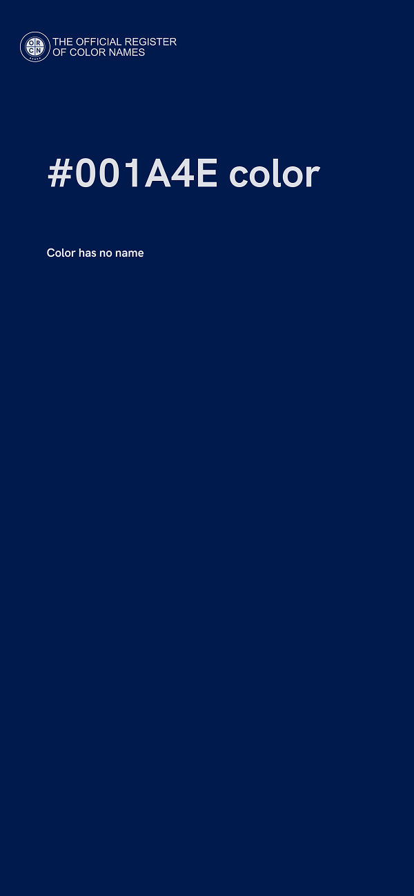 #001A4E color image