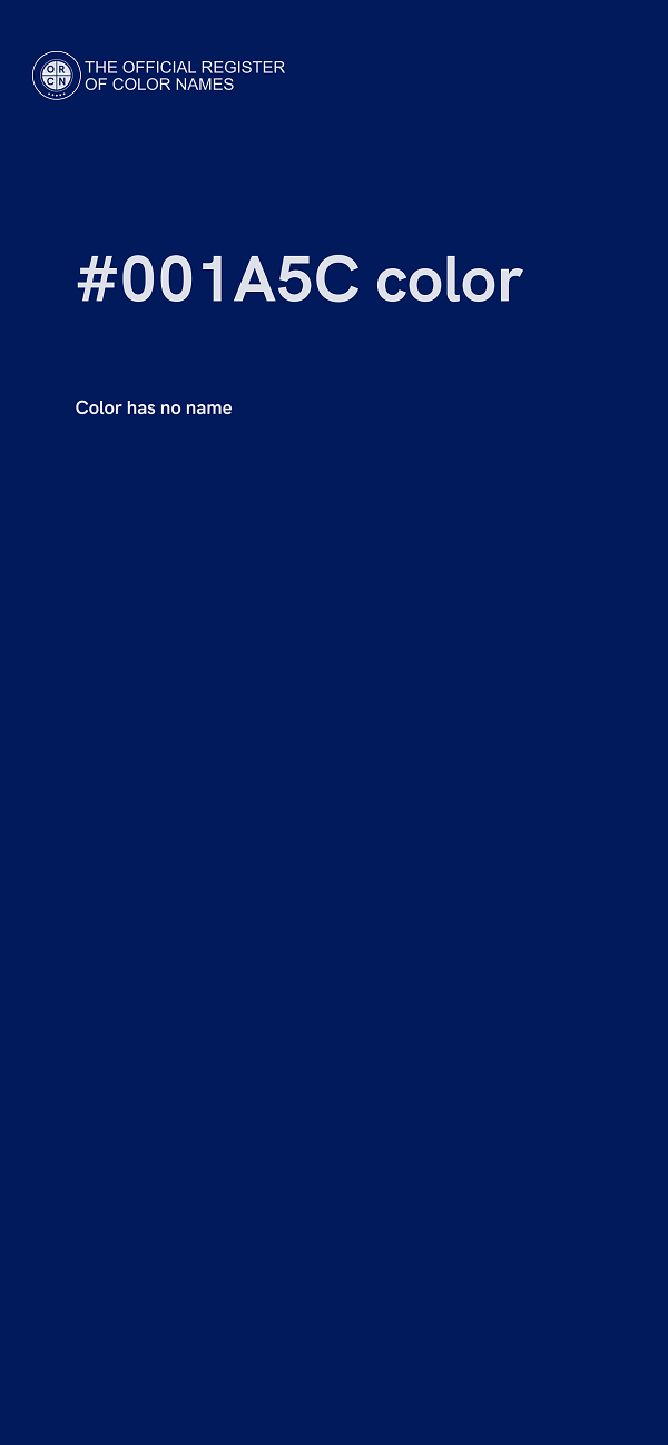 #001A5C color image