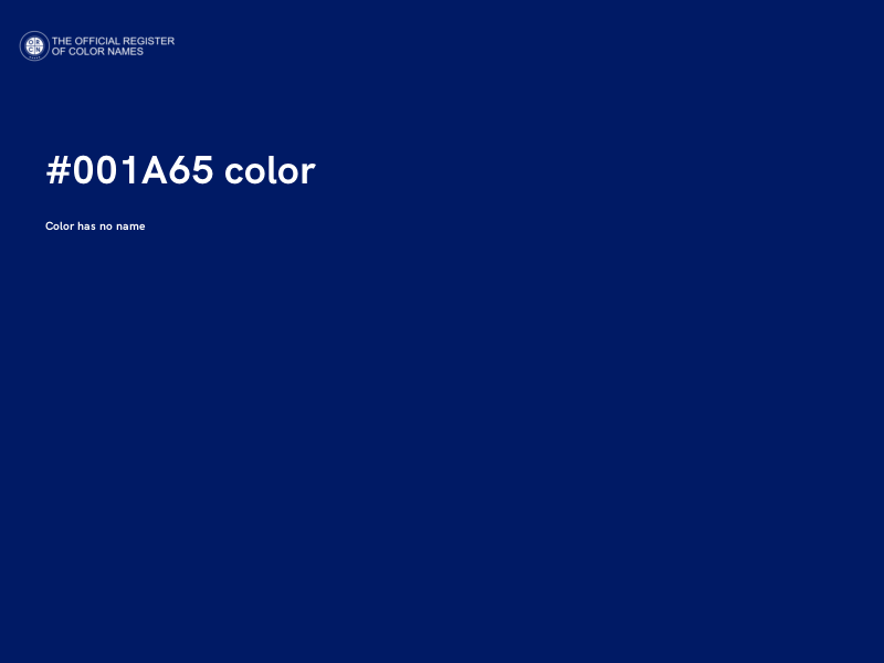 #001A65 color image