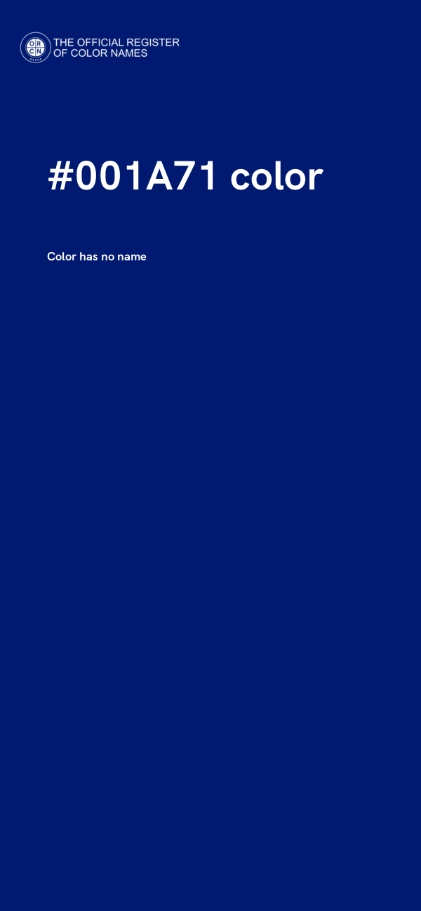 #001A71 color image