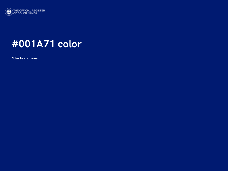 #001A71 color image