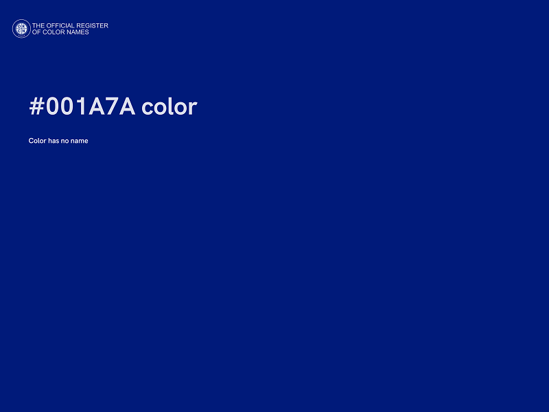 #001A7A color image