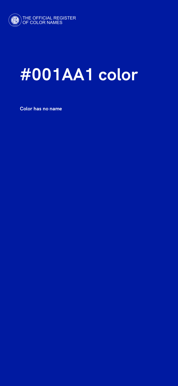 #001AA1 color image