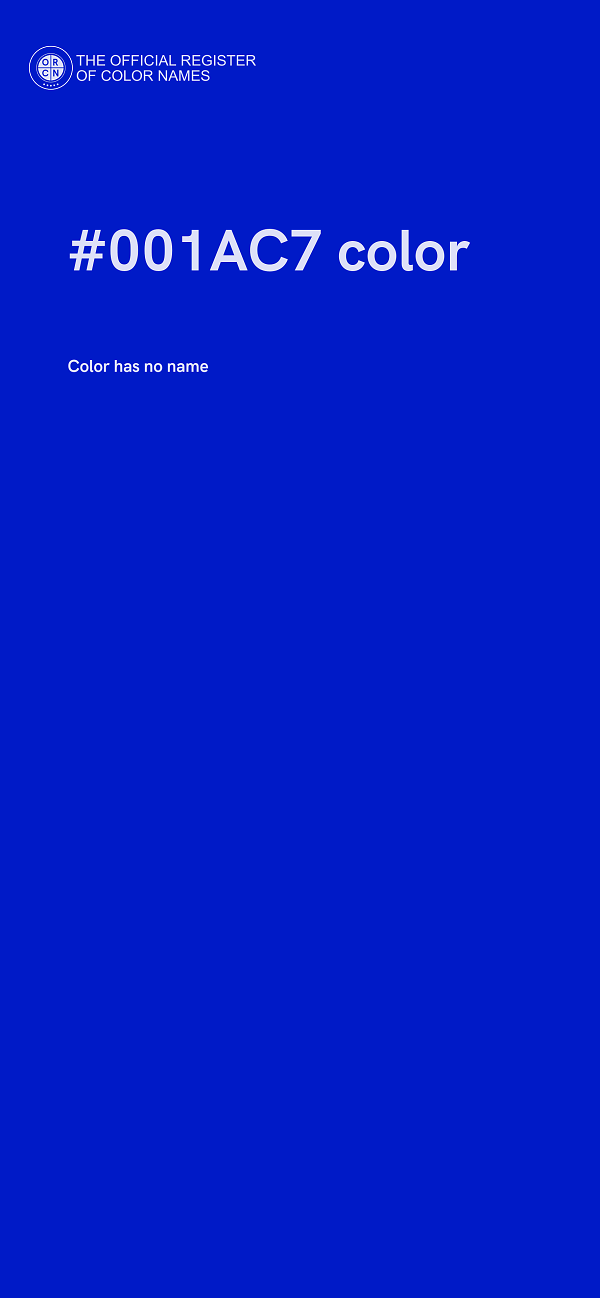#001AC7 color image