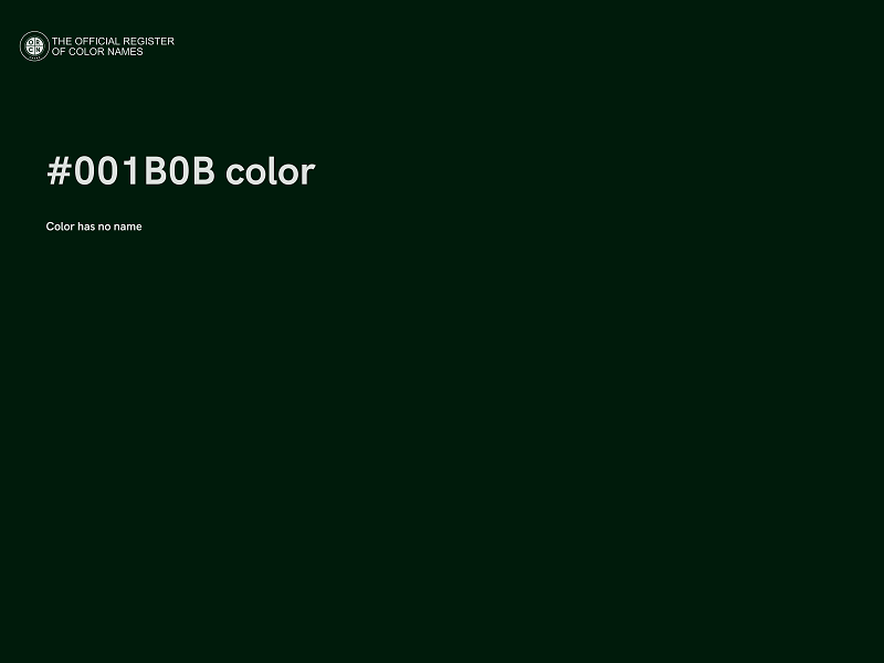 #001B0B color image