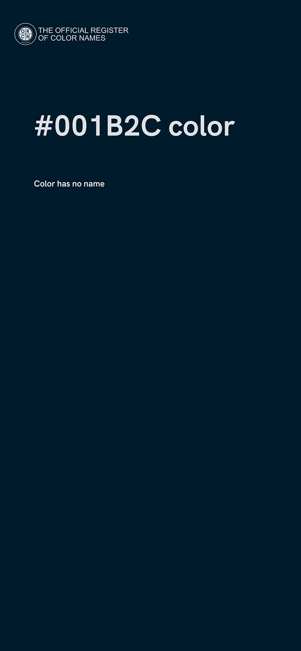 #001B2C color image