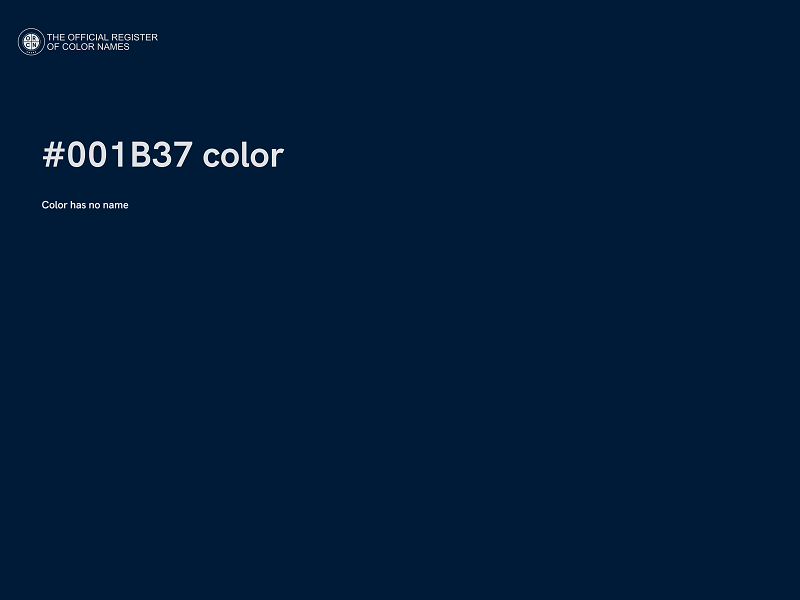 #001B37 color image