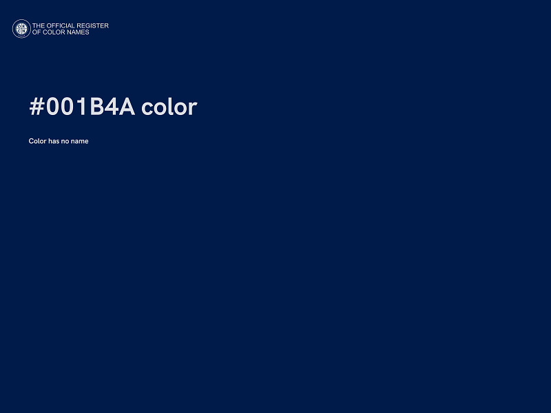 #001B4A color image