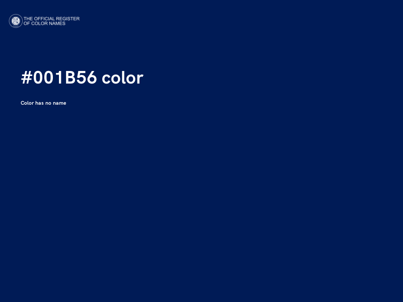 #001B56 color image