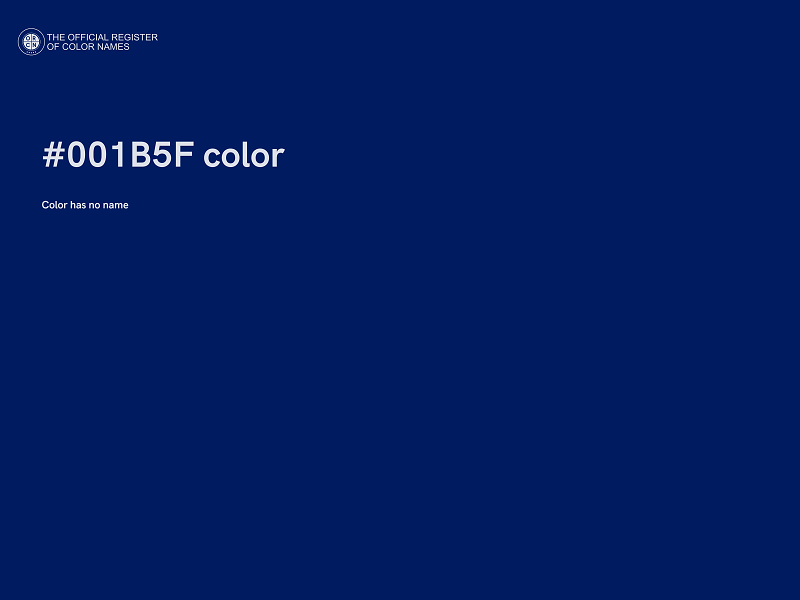 #001B5F color image