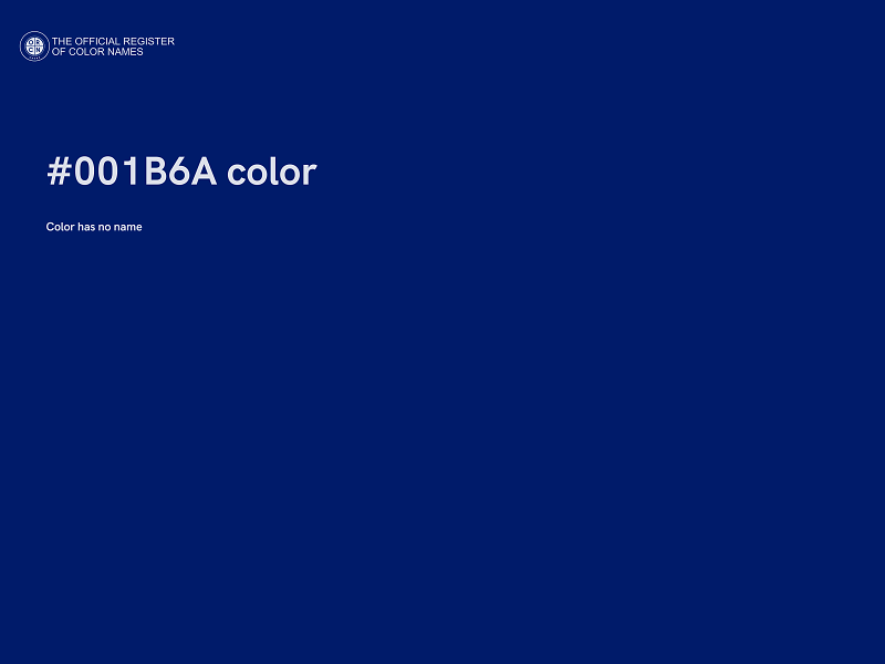 #001B6A color image