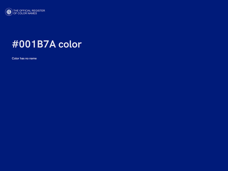 #001B7A color image