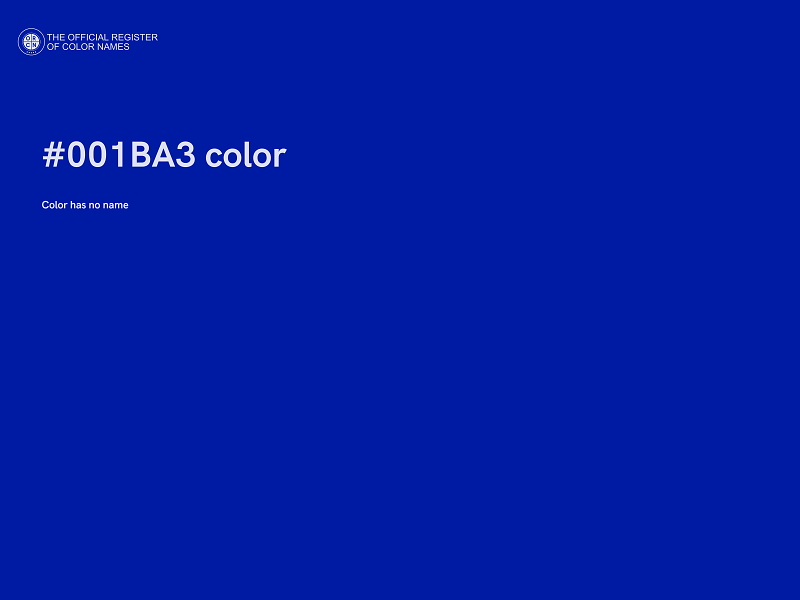 #001BA3 color image